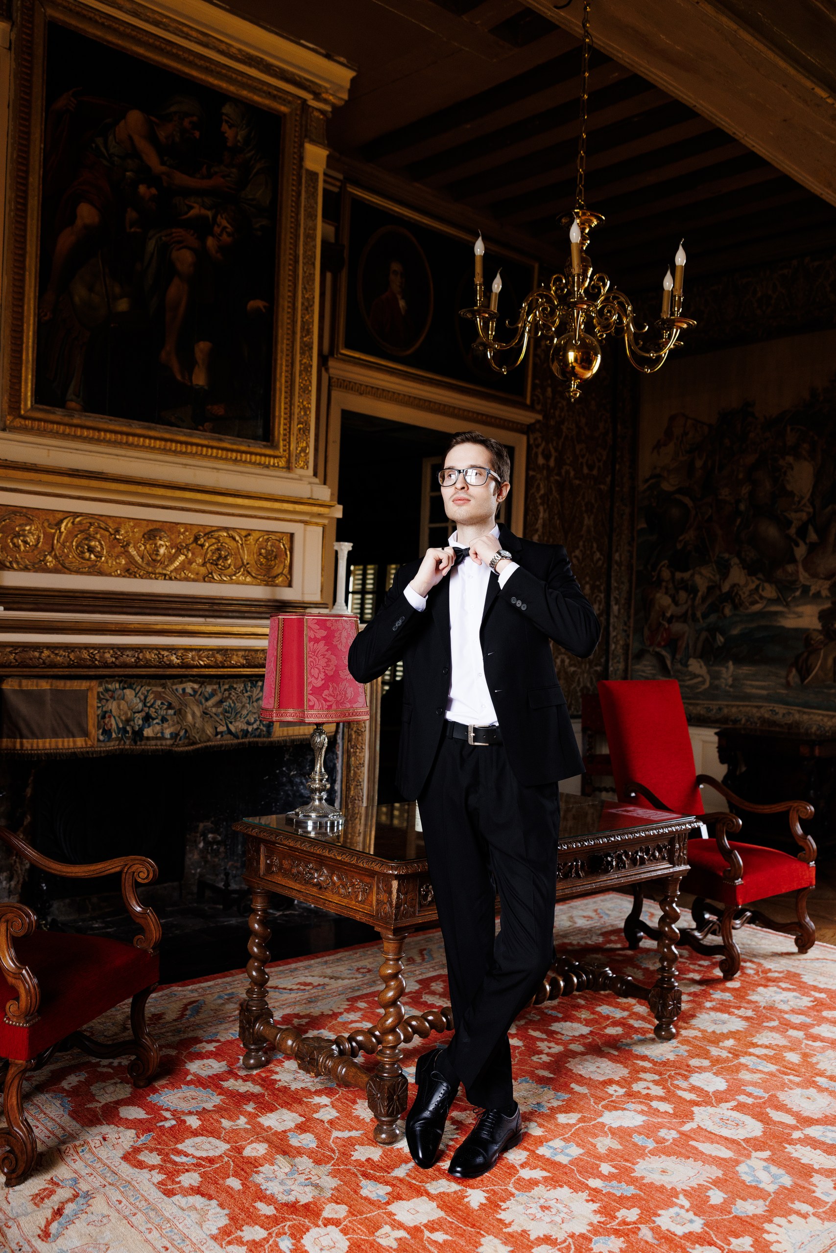photo of a man in a suit for a wedding ceremony
