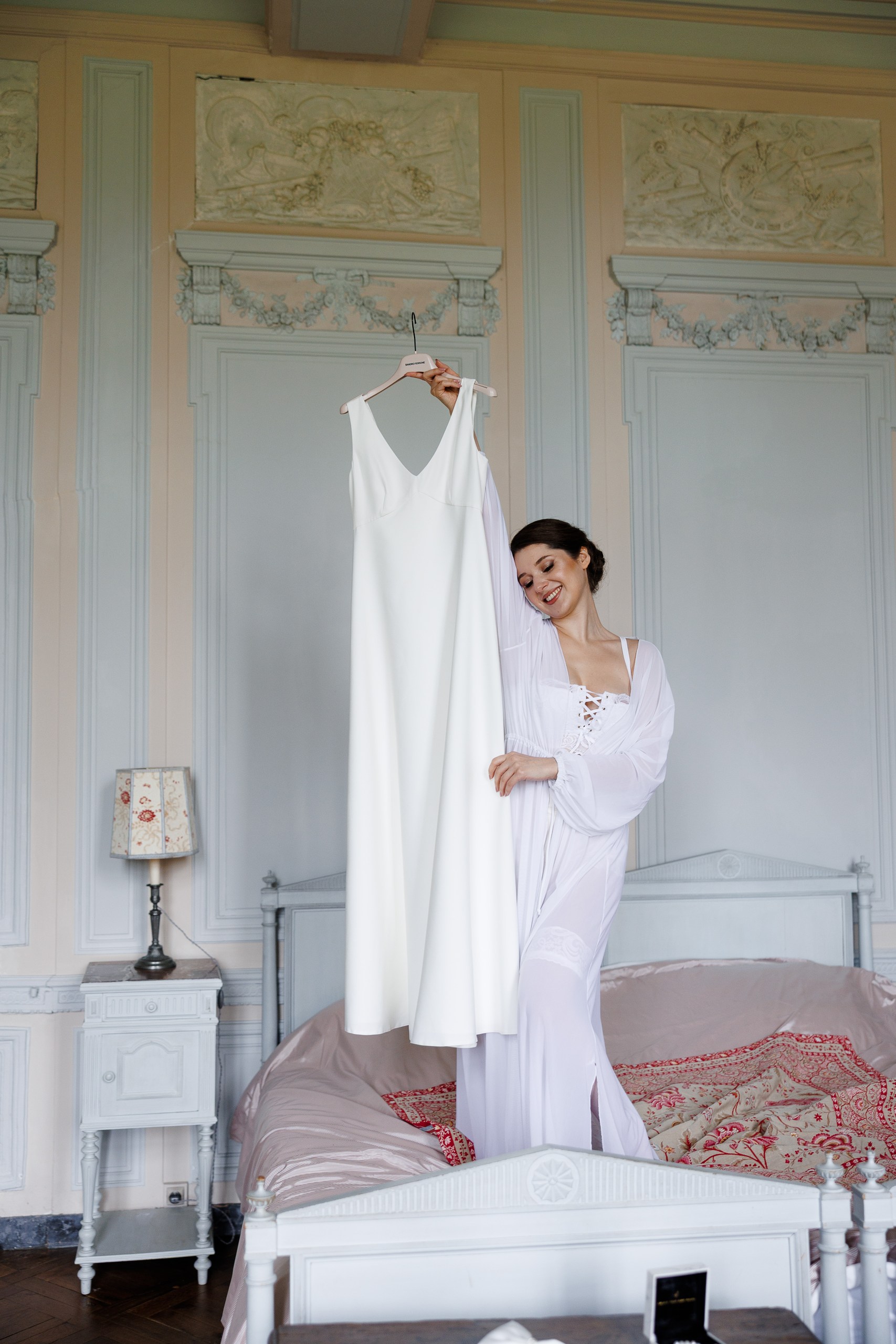 bride with wedding dress