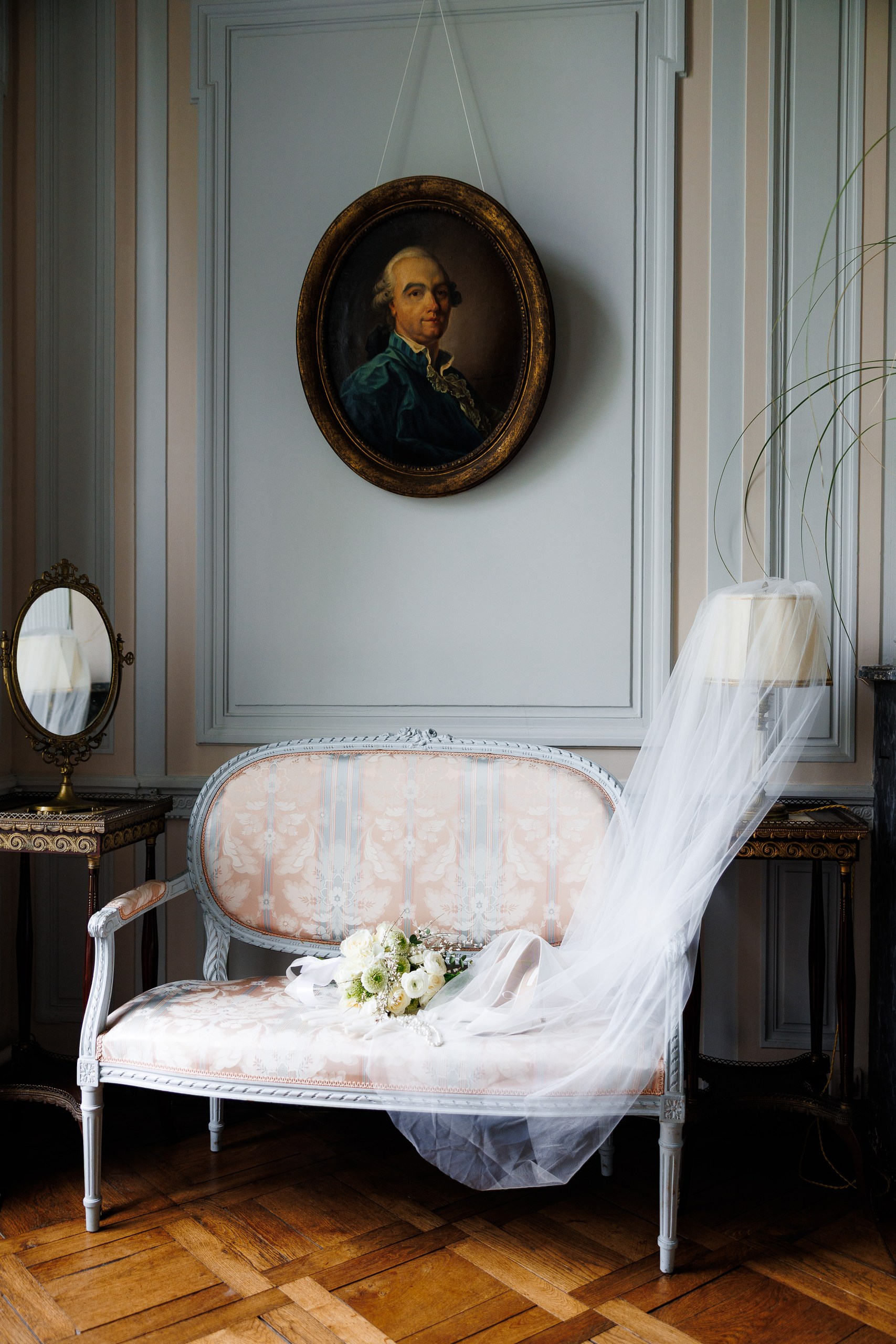 decoration frame for a solemn wedding photo shoot