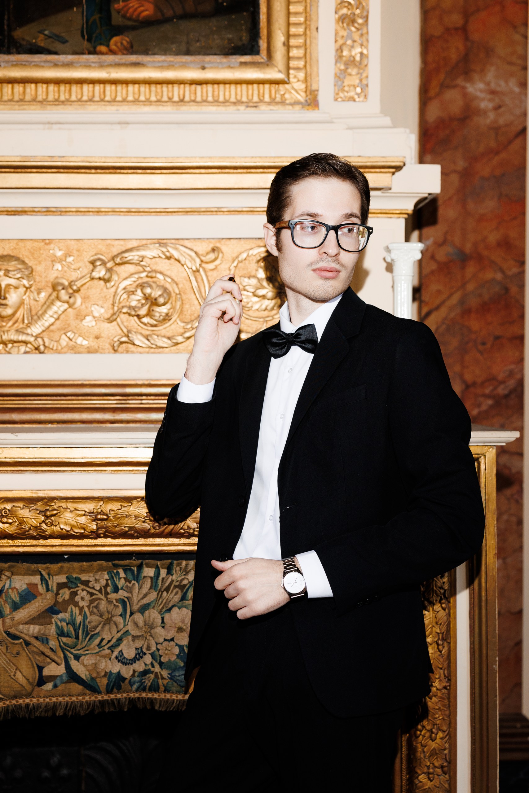 photo of a man in a beautiful setting for a wedding photo shoot